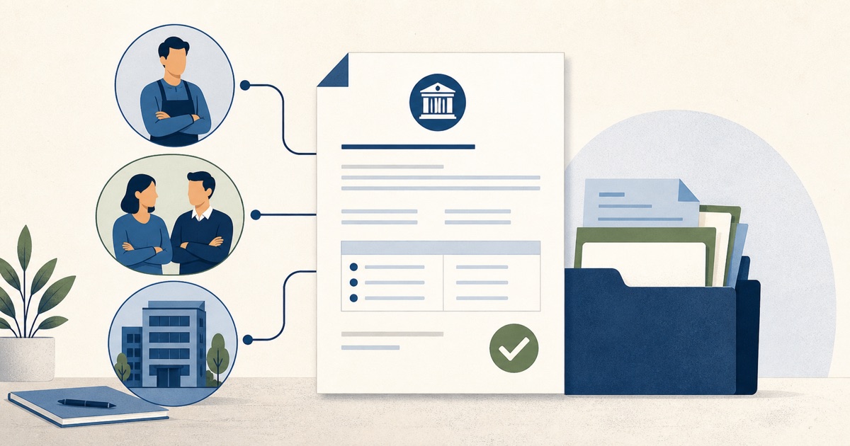 Business-name registration document connected to an Irish sole trader, partnership and incorporated company